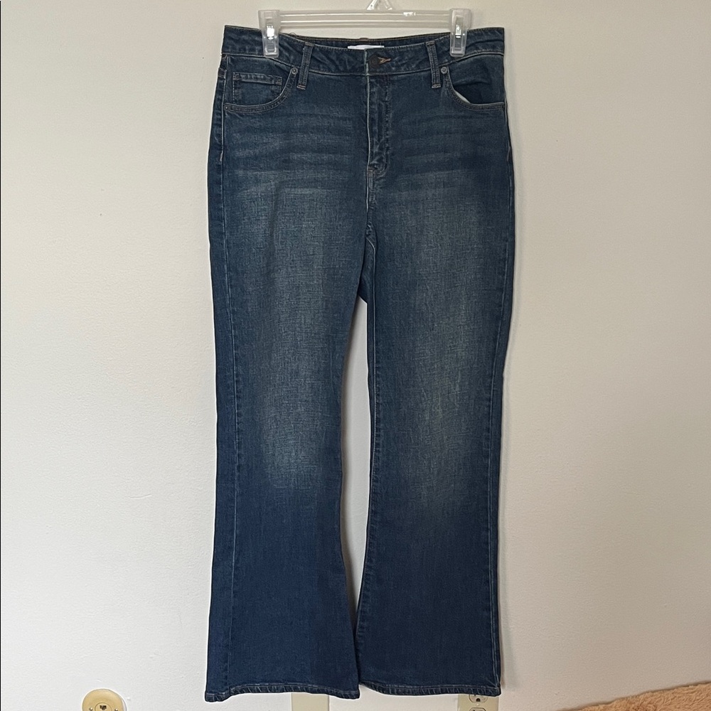 High Rise Flare Blue Denim Jeans
